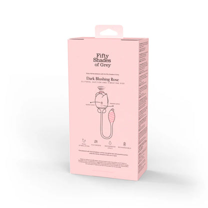 Fifty Shades of Grey Dark Blushing Rose silicone clitoral suction rose with vibrating egg
