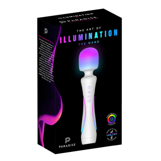 Illumination Wand app-controlled RGB wand vibrator with silicone body