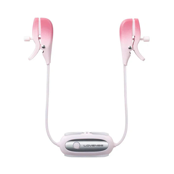 Lovense Gemini app-controlled vibrating nipple clamps made from body-safe silicone and ABS