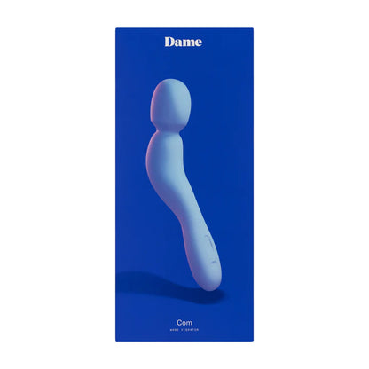 Dame Com Wand Vibrator in matte silicone with curved handle