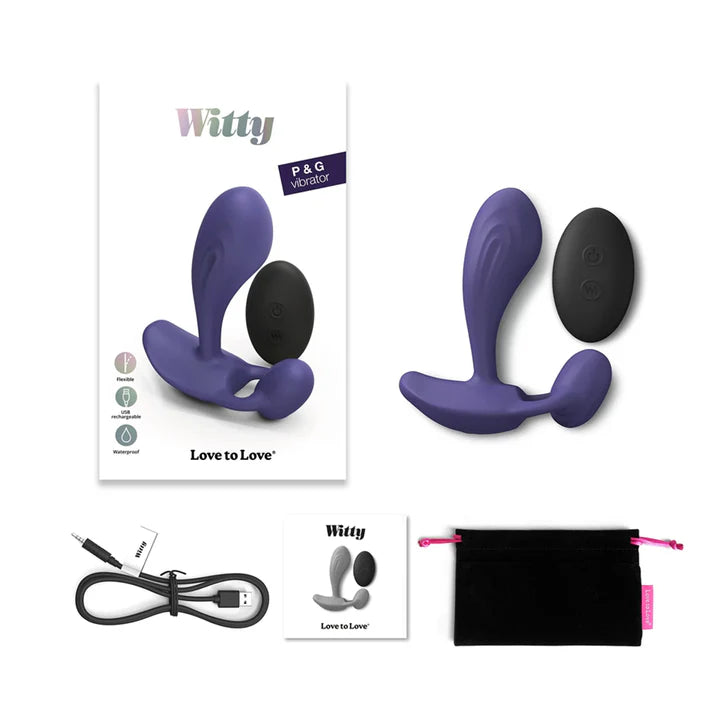 Love To Love Witty P/G-Spot Vibrator – Dual stimulation toy with remote control