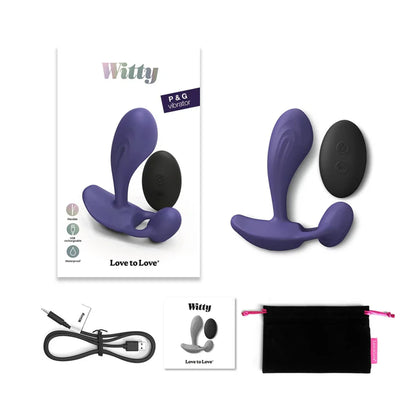 Love To Love Witty P/G-Spot Vibrator – Dual stimulation toy with remote control