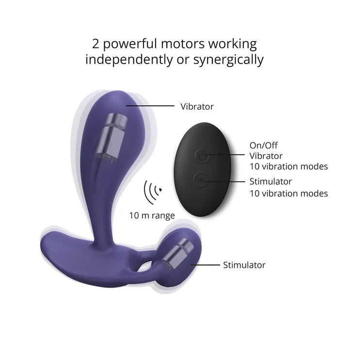 Love To Love Witty P/G-Spot Vibrator – Dual stimulation toy with remote control