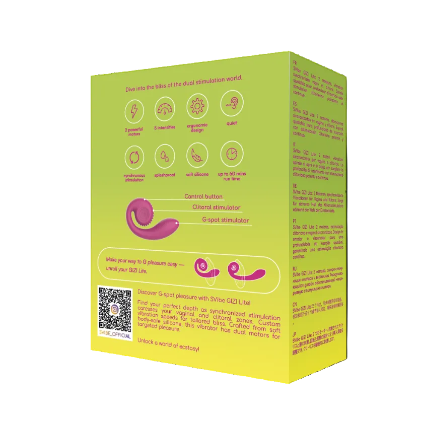 SVibe Snail GIZI Lite G-Spot Vibrator - Sweet Dragonfruit