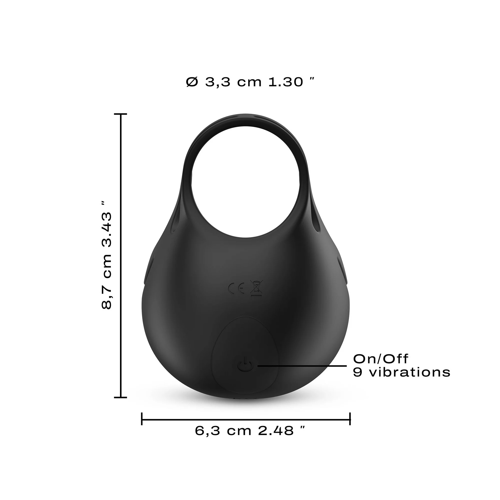 Dorcel Fun Bag testicle and penis ring vibrator with soft silicone texture