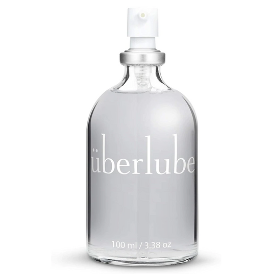 Uberlube Luxury Silicone Lubricant 100ml – Glass bottle with metered pump dispenser