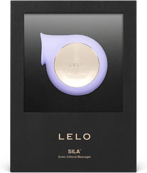 LELO Sila Sonic Clitoral Massager in packaging on a white background