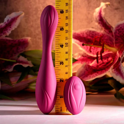Evolved Cherry Pose Remote-Controlled Dual-Motor Vibrator