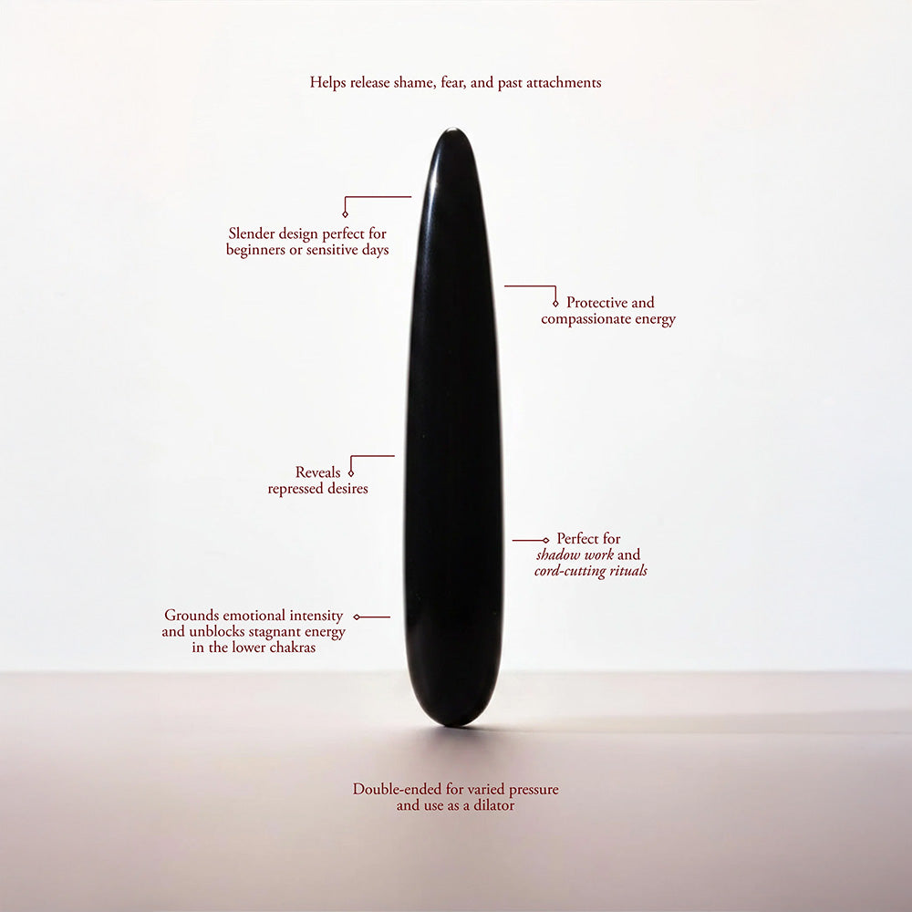 Chakrubs Xaga Slim – Black Obsidian Crystal Wand
