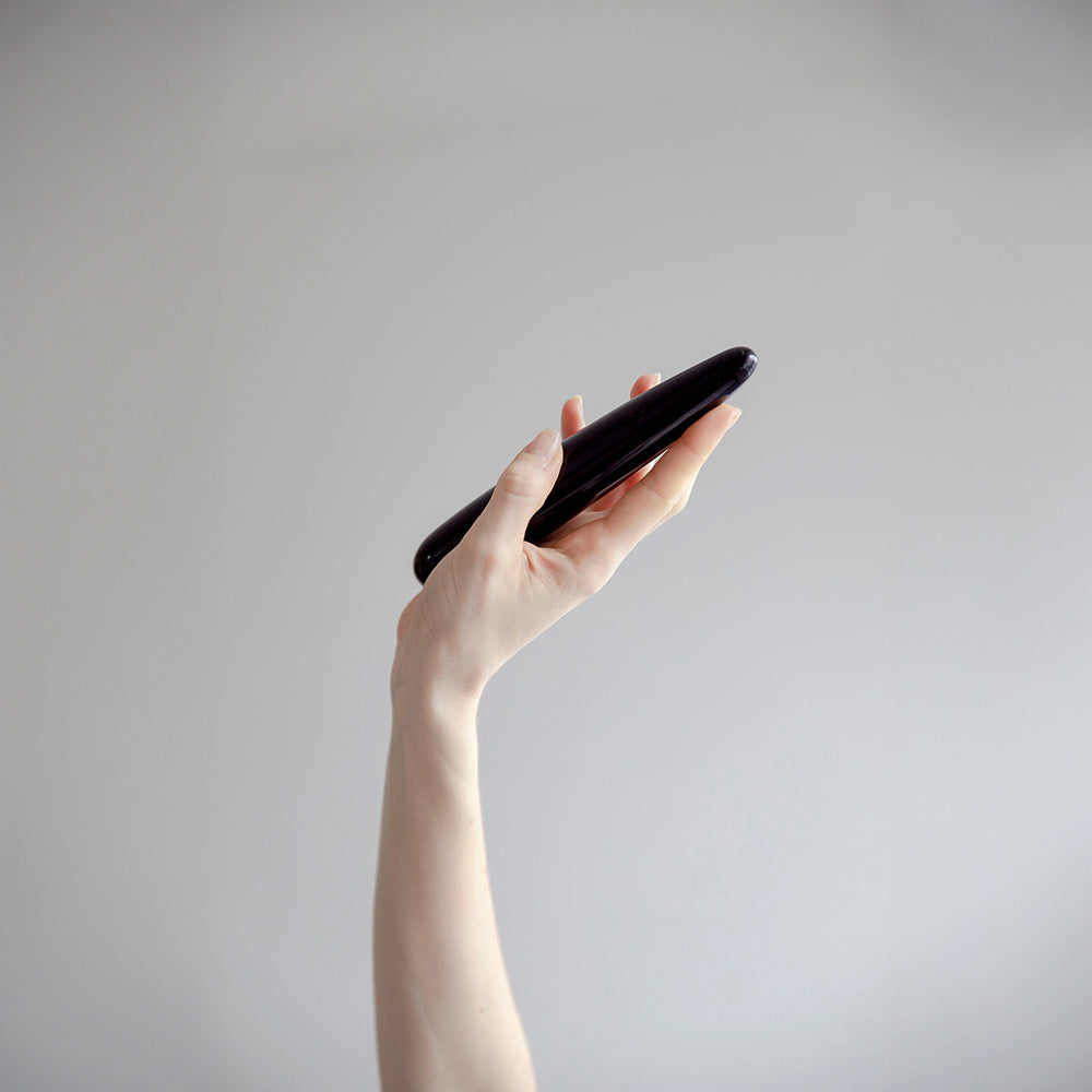 Chakrubs Xaga Slim – Black Obsidian Crystal Wand