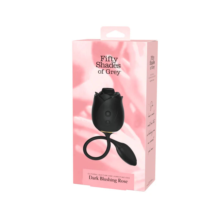 Fifty Shades of Grey Dark Blushing Rose silicone clitoral suction rose with vibrating egg