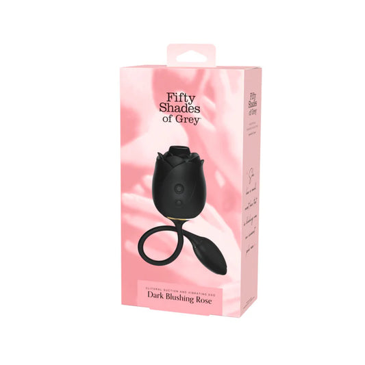 Fifty Shades of Grey Dark Blushing Rose silicone clitoral suction rose with vibrating egg