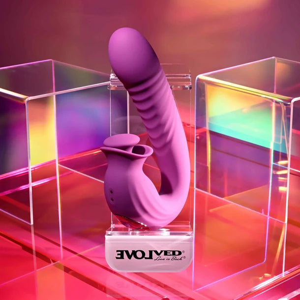 Evolved Deep Ecstasy Thrusting & Rotating Clitoral Vibrator