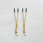 Gold nipple clamps with crescent moon, star charm, and pearl drop – PurpleNight.ca