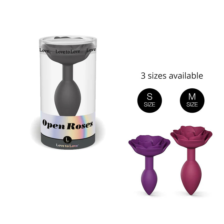 Love to Love Open Roses Silicone Butt Plug