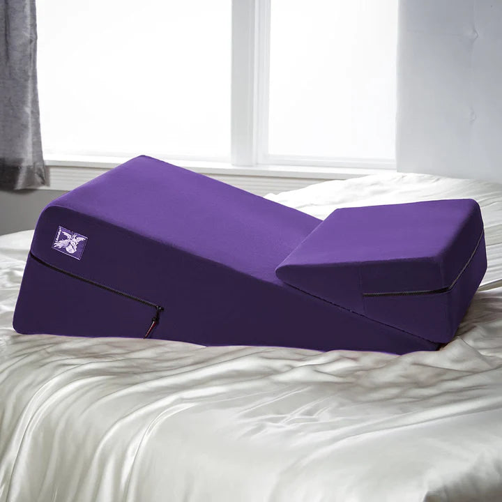 Liberator Wedge and Ramp Combo – stacked position support with plush black microfiber cover