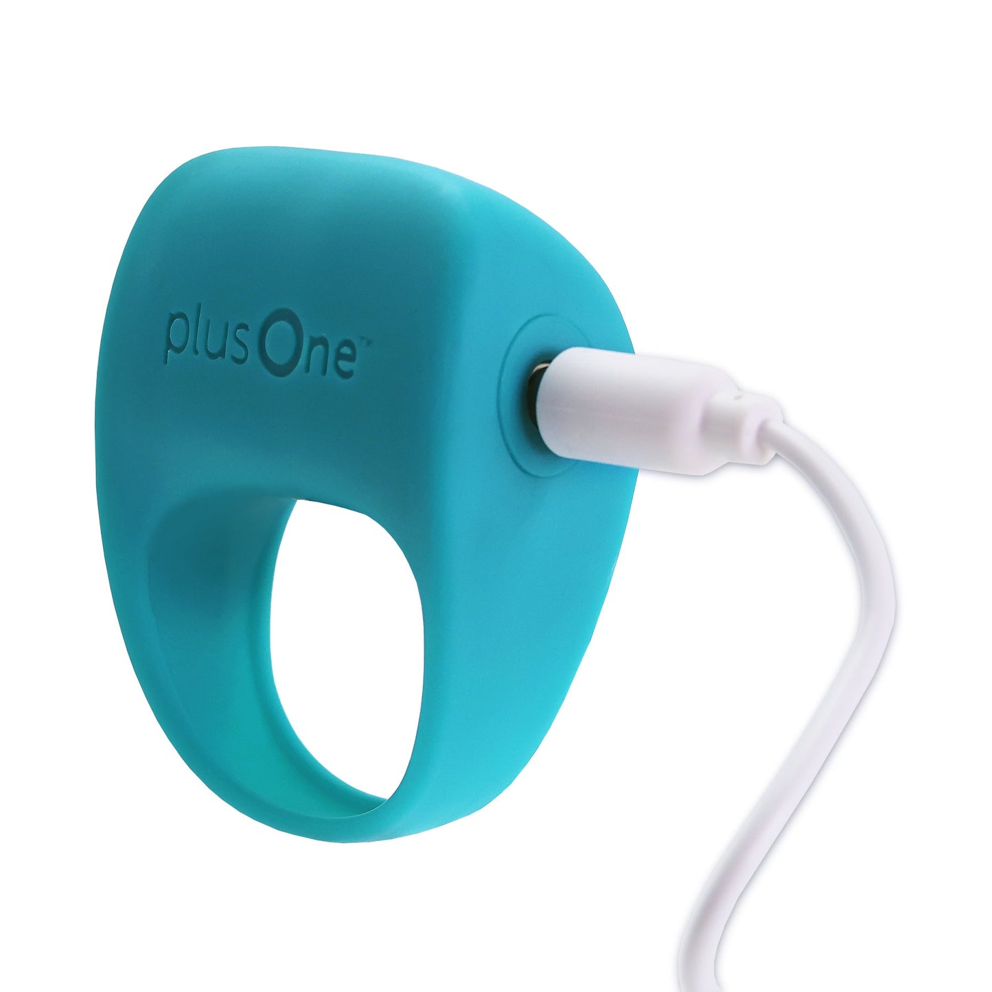 PlusOne Vibrating Ring front view with wide stimulation head