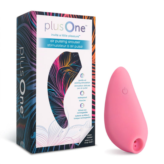 PlusOne Air Pulsing Arouser – Waterproof Rechargeable Clitoral Stimulator with Air Pressure Pulses