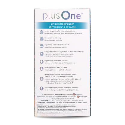 PlusOne Air Pulsing Arouser – Waterproof Rechargeable Clitoral Stimulator with Air Pressure Pulses