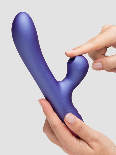Waterproof rechargeable suction vibrator with dual control – Romp Pulse