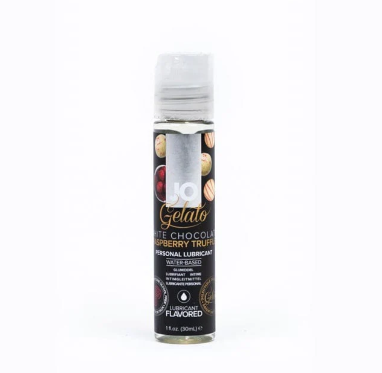 System JO Gelato White Chocolate Raspberry Flavored Lubricant 1 oz/ 4 oz