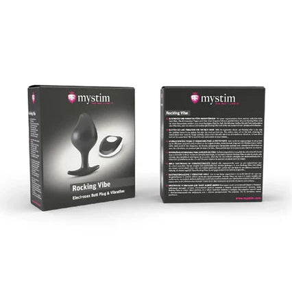 Mystim Rocking Vibe e-stim vibrating prostate plug in black silicone