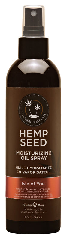 Earthly Body Hemp Seed Moisturizing Oil Spray – Isle of You – 8 oz / 237 ml