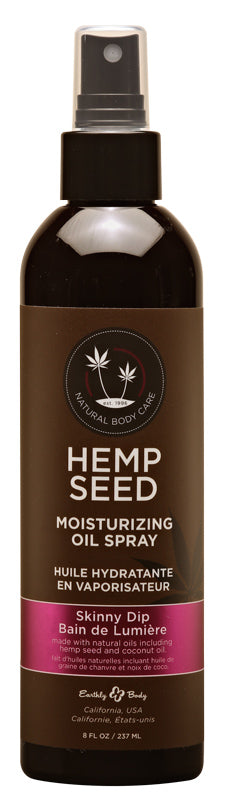 Earthly Body Hemp Seed Moisturizing Oil Spray – Skinny Dip – 8 oz / 237 ml