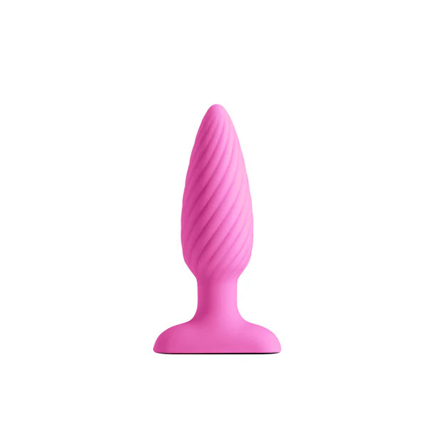 NS Novelties INYA Swirl ribbed vibrating anal plug silicone rechargeable water resistant