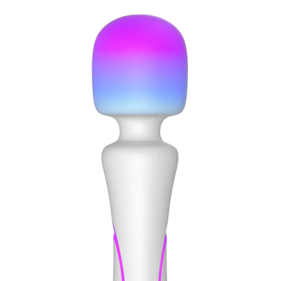Illumination Wand app-controlled RGB wand vibrator with silicone body