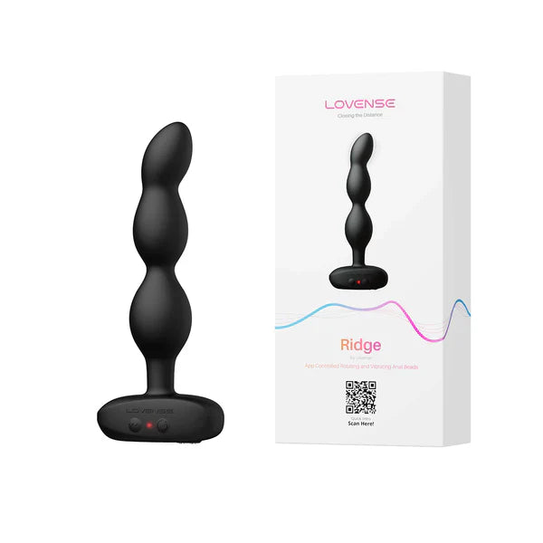 Lovense Ridge app-controlled rotating and vibrating anal beads made from body-safe materials