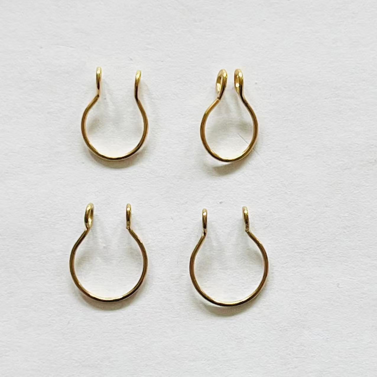 Minimalist Gold Nipple Rings – Non-Piercing