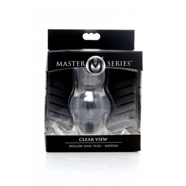 Clear View Hollow Anal Plug - Medium
