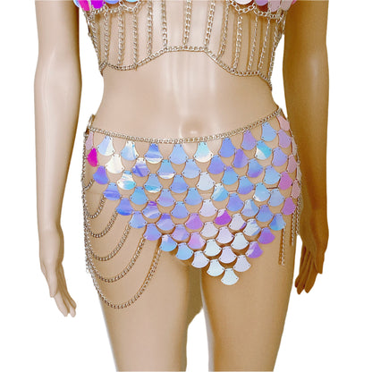 Holographic Chainmail Bikini Set