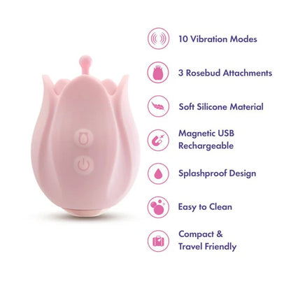 Play With Me Romantic Rose Clitoral & Nipple Massager