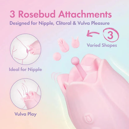 Play With Me Romantic Rose Clitoral & Nipple Massager