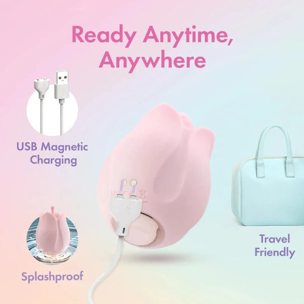 Play With Me Romantic Rose Clitoral & Nipple Massager