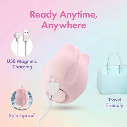 Play With Me Romantic Rose Clitoral & Nipple Massager