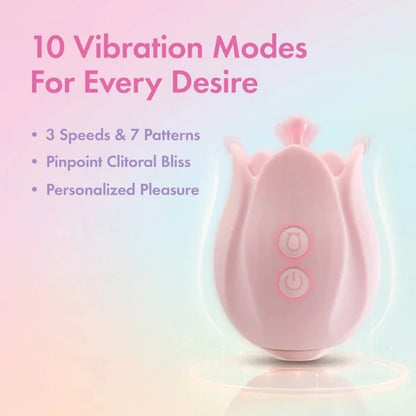 Play With Me Romantic Rose Clitoral & Nipple Massager