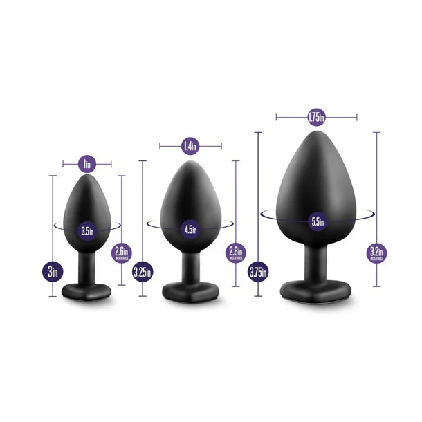 Luxe Bling Plugs Training Kit – 3 Sizes Silicone Set