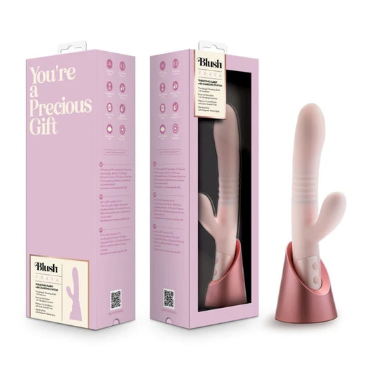 Blush Fraya Thrusting Rabbit Vibrator
