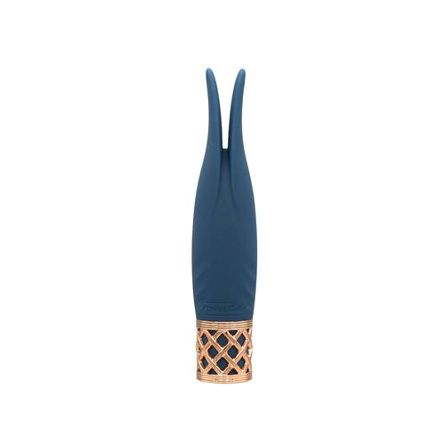Pillow Talk Secrets Playful Massager – Blue Rabbit-Ear Clitoral Vibrator with Rose Gold Detail