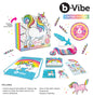  b-Vibe Unicorn Plug Set – Vibrating anal plug with rainbow tail, backpack, stickers, and enamel pin