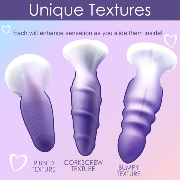 Simply Sweet 3 piece Silicone Butt Plug Set