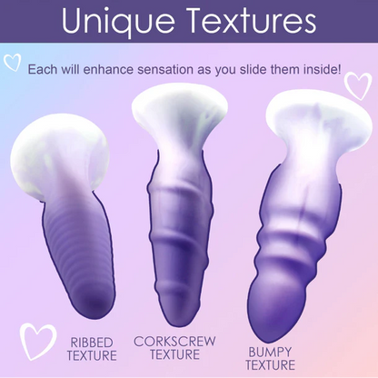 Simply Sweet 3 piece Silicone Butt Plug Set