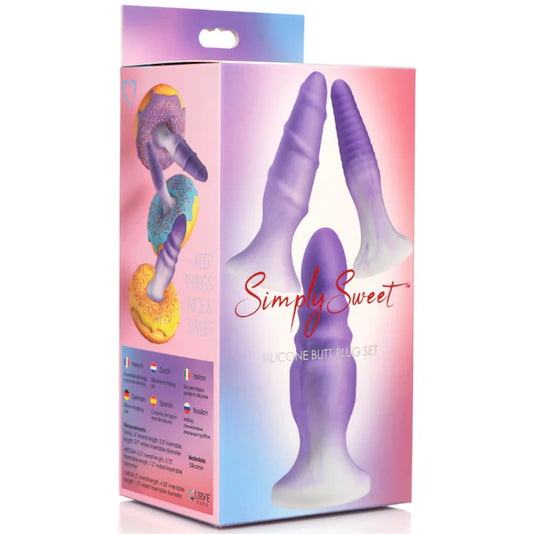 Simply Sweet 3 piece Silicone Butt Plug Set