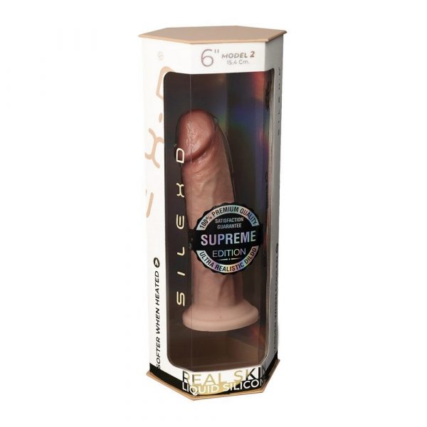 Doc Johnson 6 inch Premium Real Skin Model 2 realistic silicone dildo with suction base