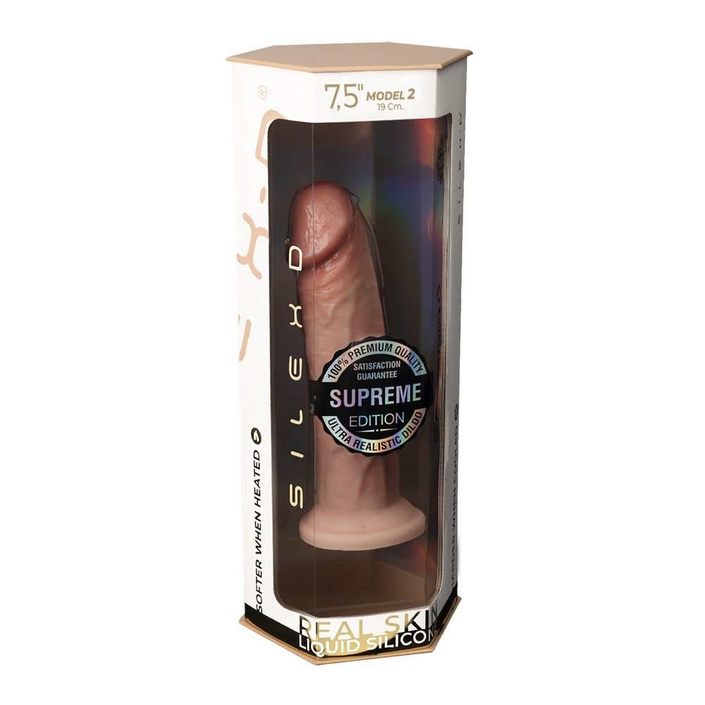 Doc Johnson 7.5 inch Premium Real Skin Model 2 realistic silicone dildo with suction base
