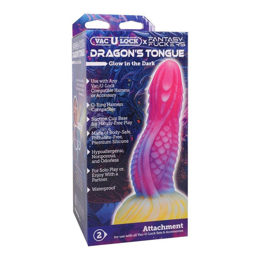 Fantasy Fuckers Lizard’s Tongue silicone dragon-skull fantasy dildo with textured scales and suction base