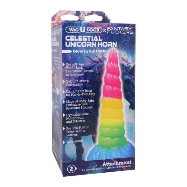 Doc Johnson Vac-u-Lock X Fantasy Fuckers Dildo - Celestial Unicorn